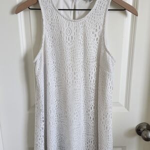 White Crochet Dress